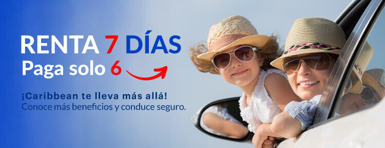 Renta por 7 dias y solo pagas 6